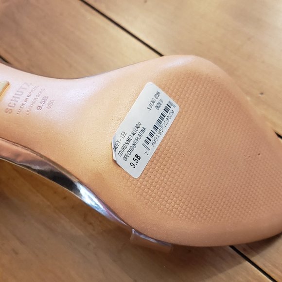 Donating By Sunday: Schutz Gold High Heel Sandals - Picture 4 of 5